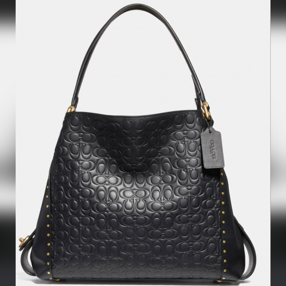 Coach Edie 31 Rivet Embossed shoulder bag